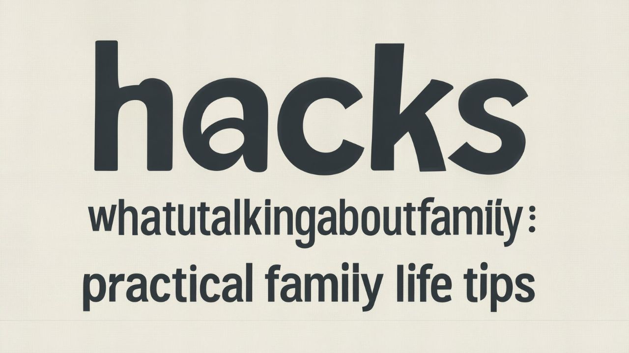 hacks whatutalkingboutfamily practical family life tips
